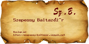 Szepessy Baltazár névjegykártya